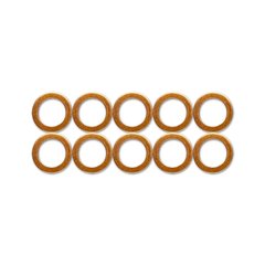 10mm Copper Crush Washers 10 Pack (suits M10, 3/8” and 1/8”)